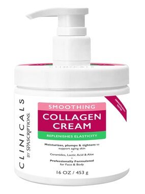 Spascriptions Smoothing Collagen Cream - Replesnishes Elasticity- 16 oz